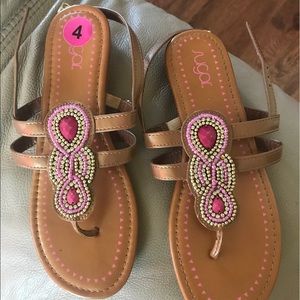 Girl sandals size 4 kids.